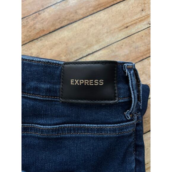 Express High Rise Dark Wash Supersoft Skinny Jeans Color: Dark Wash 16 Short - Picture 11 of 11